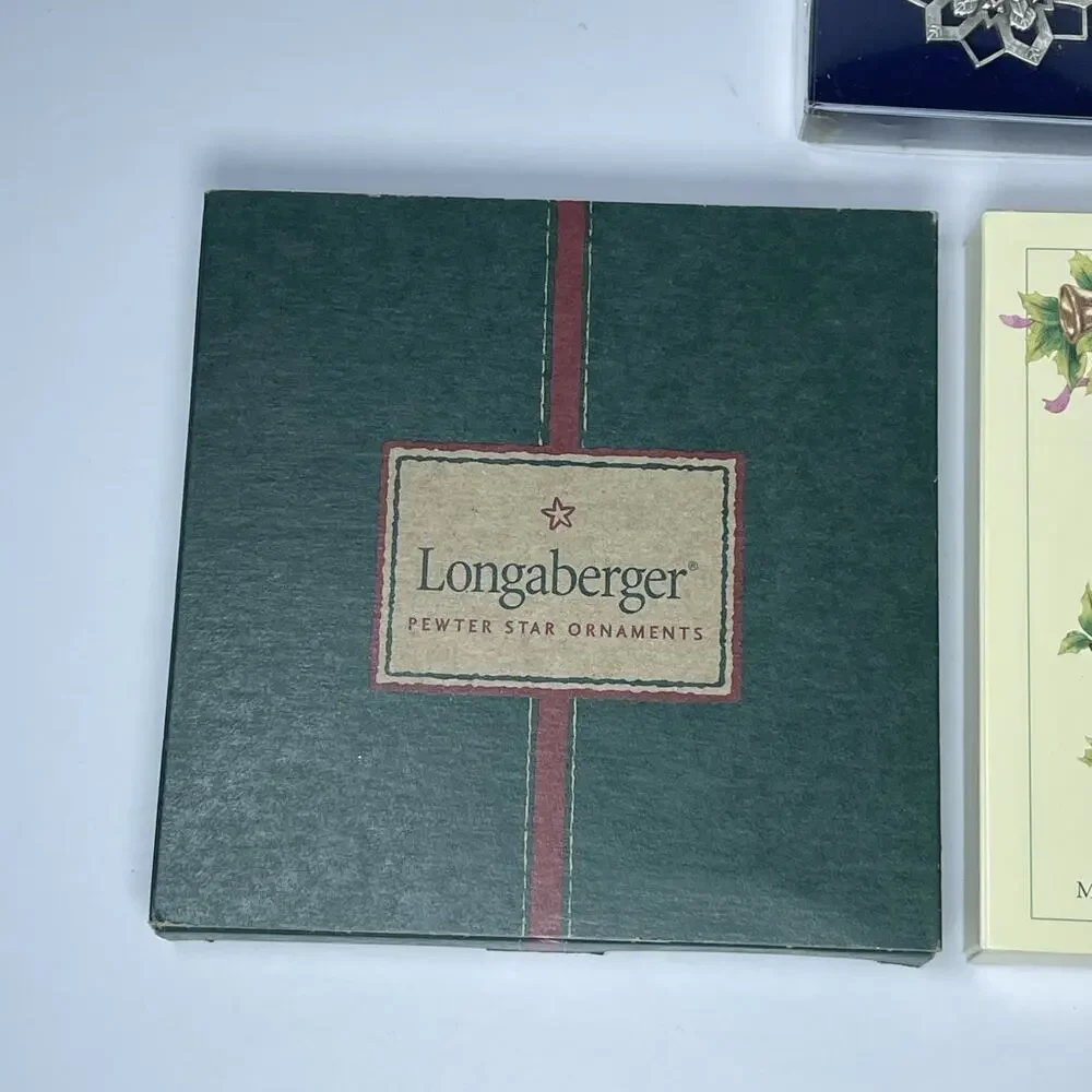 Longaberger Lot Of Pewter Christmas Ornaments - Picture 3 of 12